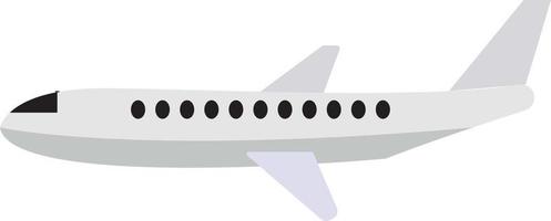 White air plane, illustration, vector on white background.