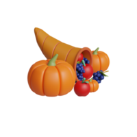 cornucopia icon 3d illustration png