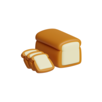 bread icon 3d illustration png