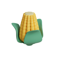 corn icon 3d illustration png