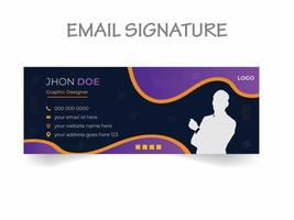 professional email signature design template. vector email marketing design layout. modern web banner templates.