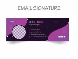 professional email signature design template. vector email marketing design layout. modern web banner templates.