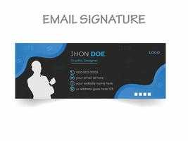 professional email signature design template. vector email marketing design layout. modern web banner templates.