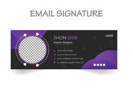 professional email signature design template. vector email marketing design layout. modern web banner templates.