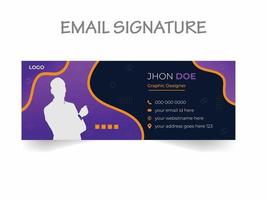 professional email signature design template. vector email marketing design layout. modern web banner templates.