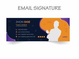 professional email signature design template. vector email marketing design layout. modern web banner templates.