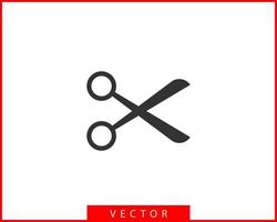 Scissor icon. Scissors vector design element or logo template. Black and white silhouette isolated.