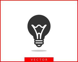 Light bulb icon vector. Llightbulb idea logo concept. Lamp electricity icons web design element. Led lights isolated silhouette. vector