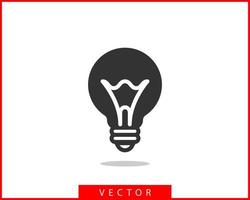 Light bulb icon vector. Llightbulb idea logo concept. Lamp electricity icons web design element. Led lights isolated silhouette. vector