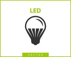 Light bulb icon vector. Llightbulb idea logo concept. Lamp electricity icons web design element. Led lights isolated silhouette. vector
