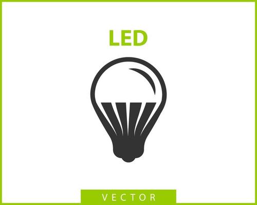 Light bulb icon vector. Llightbulb idea logo concept. Lamp electricity icons web design element. Led lights isolated silhouette.
