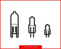 vector de icono de bombilla. concepto de logotipo de idea de bombilla. establecer lámparas electricidad iconos elemento de diseño web. silueta aislada de luces led.