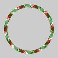 Circle borders and frames vector. Round border pattern geometric vintage frame design. Scottish tartan plaid fabric texture. Template for gift card, collage, scrapbook or photo album and portrait. vector