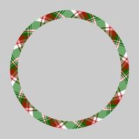 Circle borders and frames vector. Round border pattern geometric vintage frame design. Scottish tartan plaid fabric texture. Template for gift card, collage, scrapbook or photo album and portrait. vector