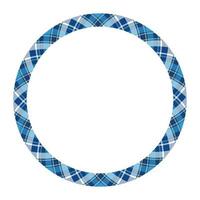 Circle borders and frames vector. Round border pattern geometric vintage frame design. Scottish tartan plaid fabric texture. Template for gift card, collage, scrapbook or photo album and portrait. vector