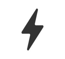 Power energy vector emblem. Electricity flash symbol. Charge or danger icon