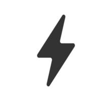 Power energy vector emblem. Electricity flash symbol. Charge or danger icon