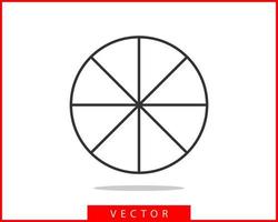 icono de gráfico circular. vector de diagrama de círculo. plantilla de logotipo de gráficos de gráficos.