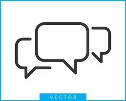 Talk bubble speech icon. Blank empty bubbles vector design elements. Chat on line symbol template. Dialogue balloon sticker silhouette.