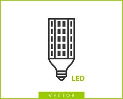 Light bulb icon vector. Llightbulb idea logo concept. Lamp electricity icons web design element. Led lights isolated silhouette. vector