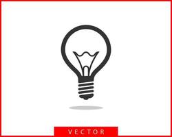 Light bulb icon vector. Llightbulb idea logo concept. Lamp electricity icons web design element. Led lights isolated silhouette. vector