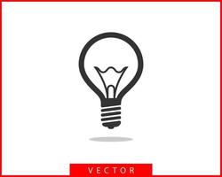 Light bulb icon vector. Llightbulb idea logo concept. Lamp electricity icons web design element. Led lights isolated silhouette. vector