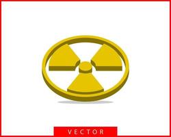 Radiation icon vector. Warning radioactive sign danger symbol. vector