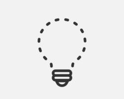 Light bulb icon vector. Llightbulb idea logo concept. Lamp electricity icons web design element. Led lights isolated silhouette. vector