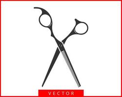 Scissor icon. Scissors vector design element or logo template. Black and white silhouette isolated.