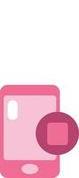 Phone stop button, illustration, vector on a white background.