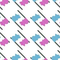 Flags pattern, illustration, vector on white background.