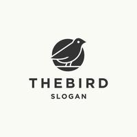 The bird logo icon flat design template vector