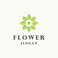 Flower logo icon design template vector illustration