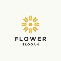 Flower logo icon design template vector illustration