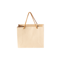 Brown paper shopping bag cutout, Png file