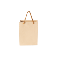 Brown paper shopping bag cutout, Png file