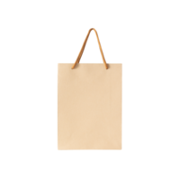 Brown paper shopping bag cutout, Png file