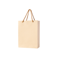 Brown paper shopping bag cutout, Png file