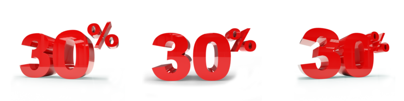 Remise sur les actifs de rendu 3d de 30% png