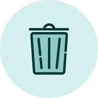 Commercial trash bin, illustration, vector on a white background.