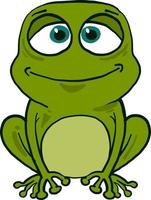 Fat frog, illustration, vector on white background.