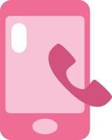 Outgoing phone call, illustration, vector on a white background.