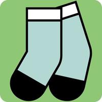 Winter socks, illustration, vector, on a white background. vector