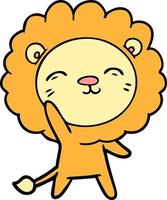 Cartoon cute lion vector