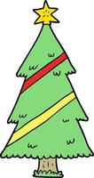 Cartoon christmas tree vector