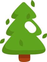Forest tree, illustration, vector on a white background.