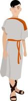 Greek tunic, illustration, vector on white background