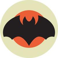 One black bat, illustration, vector on a white background.