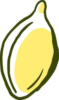 Pumpkin seed, illustration, vector on white background.