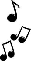 Music notes, illustration, vector on white background.